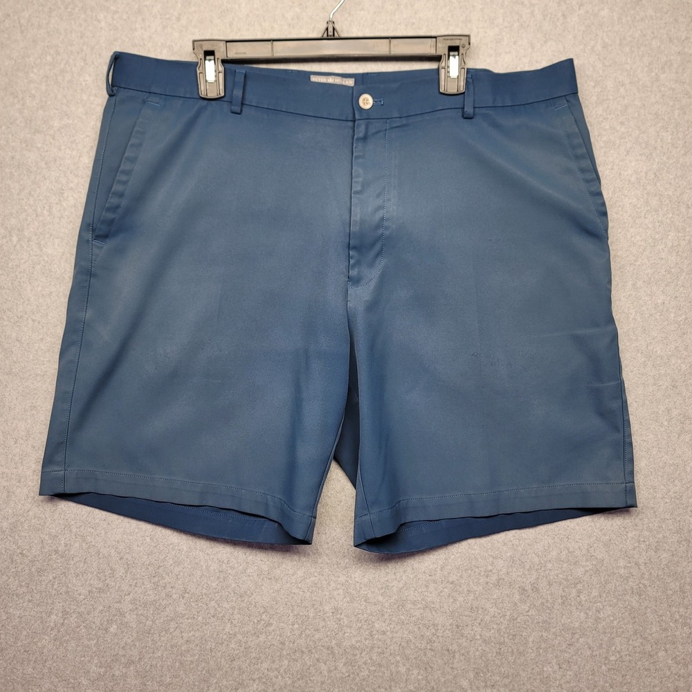 Peter Millar Performance Golf Shorts Mens 40 Blue Wicking Embroidered Logo